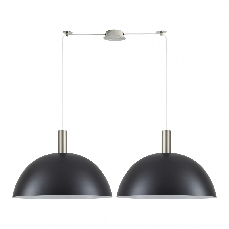 SE21-NM-4-NM2-MS50 ADEPT TUBE Nickel Matt Pendant Black Metal Shade+ SE21-NM-4-NM2-MS50 ADEPT TUBE Nickel Matt Pendant Black Metal Shade+