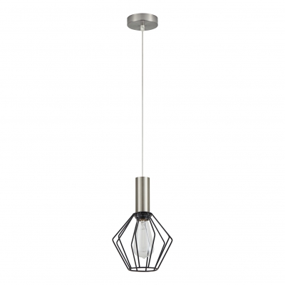 SE21-NM-4-GR1 ADEPT TUBE Nickel Matt Pendant Black Metal Grid+