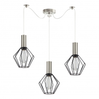 SE21-NM-4-NM3-GR1 ADEPT TUBE Nickel Matt Pendant Black Metal Grid+ SE21-NM-4-NM3-GR1 ADEPT TUBE Nickel Matt Pendant Black Metal Grid+