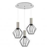 SE21-NM-4-3NM-GR1 ADEPT TUBE Nickel Matt Pendant Black Metal Grid+ SE21-NM-4-3NM-GR1 ADEPT TUBE Nickel Matt Pendant Black Metal Grid+