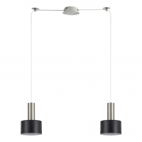 SE21-NM-4-NM2-MS1 ADEPT TUBE Nickel Matt Pendant Black Metal Shade+ SE21-NM-4-NM2-MS1 ADEPT TUBE Nickel Matt Pendant Black Metal Shade+