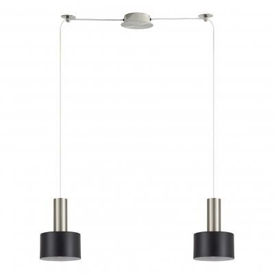 SE21-NM-4-NM2-MS1 ADEPT TUBE Nickel Matt Pendant Black Metal Shade+