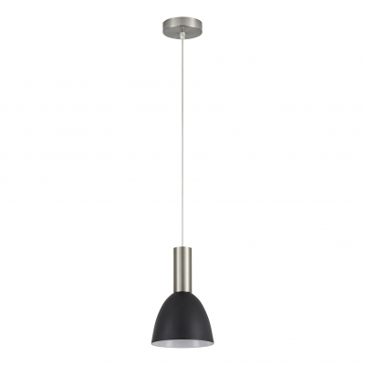 SE21-NM-4-MS2 ADEPT TUBE Nickel Matt Pendant Black Metal Shade+