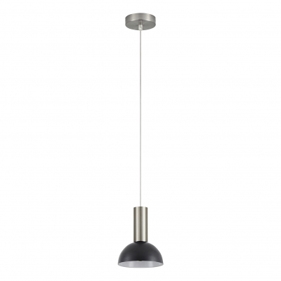 SE21-NM-4-MS3 ADEPT TUBE Nickel Matt Pendant Black Metal Shade+