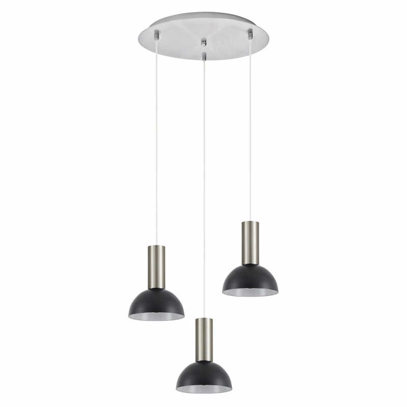 SE21-NM-4-3NM-MS3 ADEPT TUBE Nickel Matt Pendant Black Metal Shade+ SE21-NM-4-3NM-MS3 ADEPT TUBE Nickel Matt Pendant Black Metal Shade+