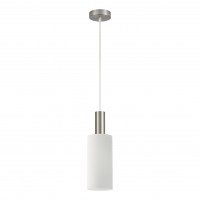 SE21-NM-4-GL3 ADEPT TUBE Nickel Matt Pendant White Glass+