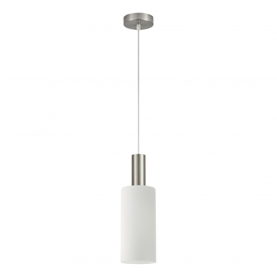 SE21-NM-4-GL3 ADEPT TUBE Nickel Matt Pendant White Glass+