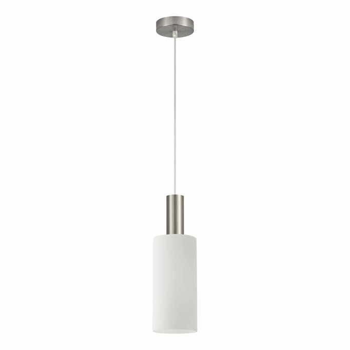 SE21-NM-4-GL3 ADEPT TUBE Nickel Matt Pendant White Glass+