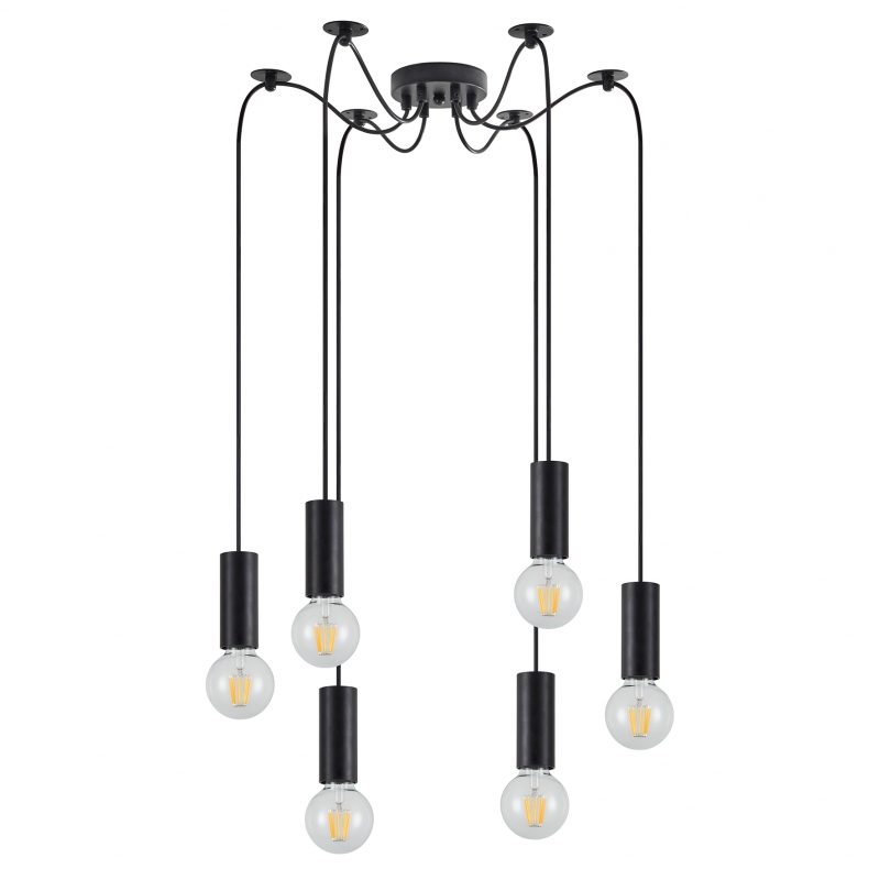 SE21-BL-4-BL6 ADEPT TUBE Black Pendant+ SE21-BL-4-BL6 ADEPT TUBE Black Pendant+