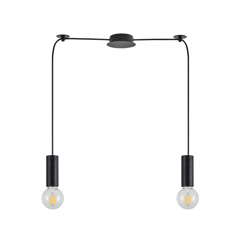SE21-BL-4-BL2 ADEPT TUBE Black Pendant+
