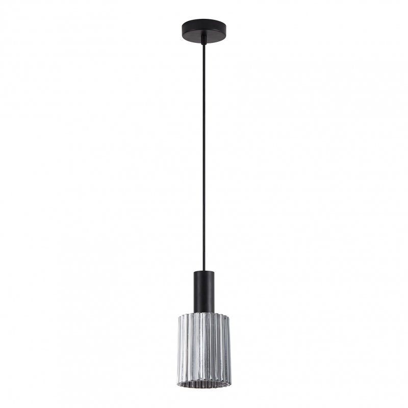 SE21-BL-4-GL1 ADEPT TUBE Black Pendant Smoked Glass+ SE21-BL-4-GL1 ADEPT TUBE Black Pendant Smoked Glass+