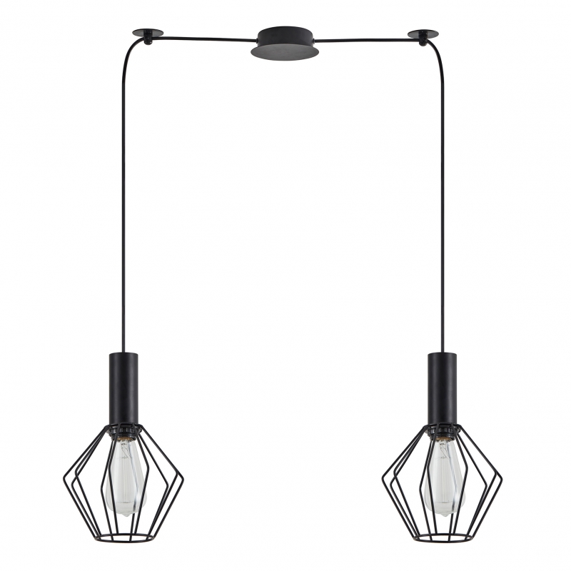 SE21-BL-4-BL2-GR1 ADEPT TUBE Black Pendant Black Metal Grid+ SE21-BL-4-BL2-GR1 ADEPT TUBE Black Pendant Black Metal Grid+