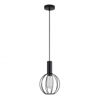 SE21-BL-4-GR2 ADEPT TUBE Black Pendant Black Metal Grid+