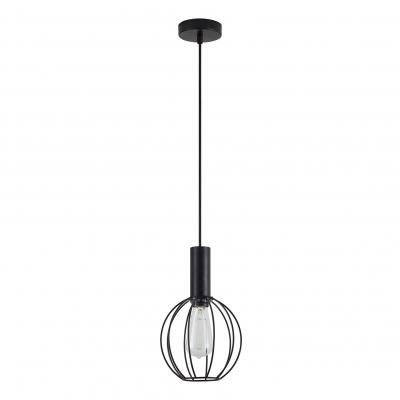 SE21-BL-4-GR2 ADEPT TUBE Black Pendant Black Metal Grid+
