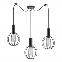 SE21-BL-4-BL3-GR2 ADEPT TUBE Black Pendant Black Metal Grid+ SE21-BL-4-BL3-GR2 ADEPT TUBE Black Pendant Black Metal Grid+