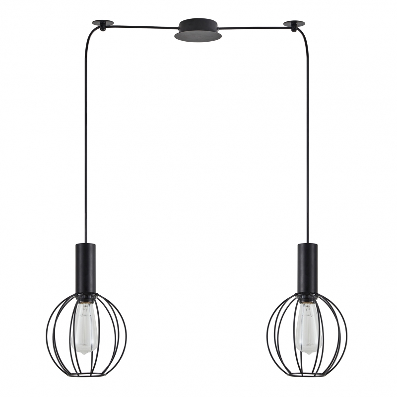 SE21-BL-4-BL2-GR2 ADEPT TUBE Black Pendant Black Metal Grid+ SE21-BL-4-BL2-GR2 ADEPT TUBE Black Pendant Black Metal Grid+