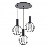 SE21-BL-4-3BL-GR2 ADEPT TUBE Black Pendant Black Metal Grid+ SE21-BL-4-3BL-GR2 ADEPT TUBE Black Pendant Black Metal Grid+