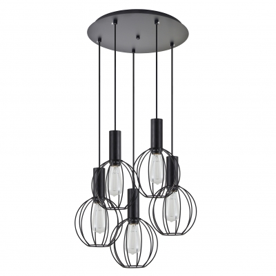 SE21-BL-4-5BL-GR2 ADEPT TUBE Black Pendant Black Metal Grid+ SE21-BL-4-5BL-GR2 ADEPT TUBE Black Pendant Black Metal Grid+