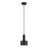 SE21-BL-4-MS1 ADEPT TUBE Black Pendant Black Metal Shade+