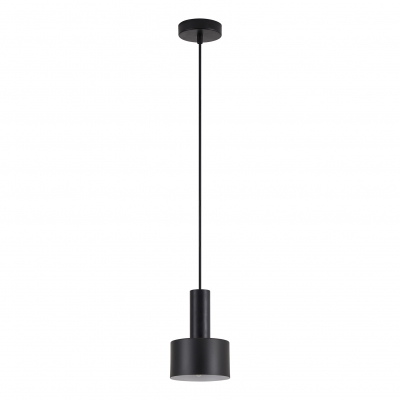 SE21-BL-4-MS1 ADEPT TUBE Black Pendant Black Metal Shade+