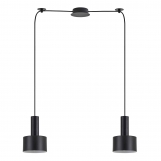 SE21-BL-4-BL2-MS1 ADEPT TUBE Black Pendant Black Metal Shade+