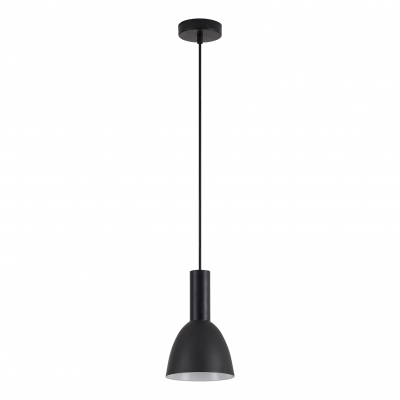SE21-BL-4-MS2 ADEPT TUBE Black Pendant Black Metal Shade+