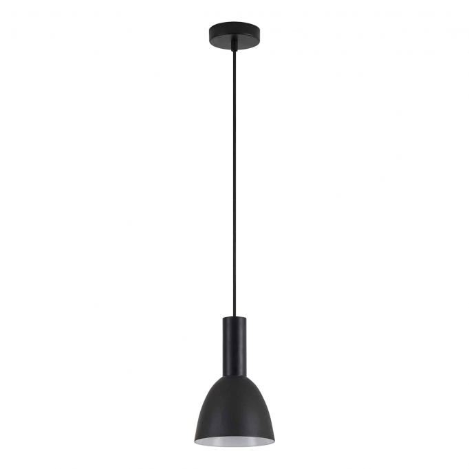 SE21-BL-4-MS2 ADEPT TUBE Black Pendant Black Metal Shade+