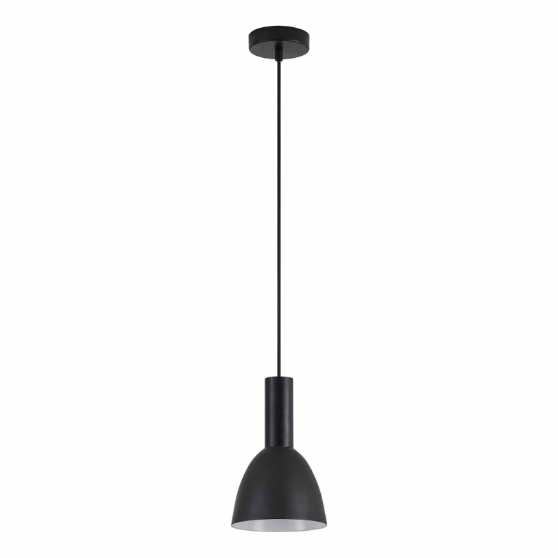 SE21-BL-4-MS2 ADEPT TUBE Black Pendant Black Metal Shade+