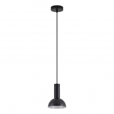 SE21-BL-4-MS3 ADEPT TUBE Black Pendant Black Metal Shade+