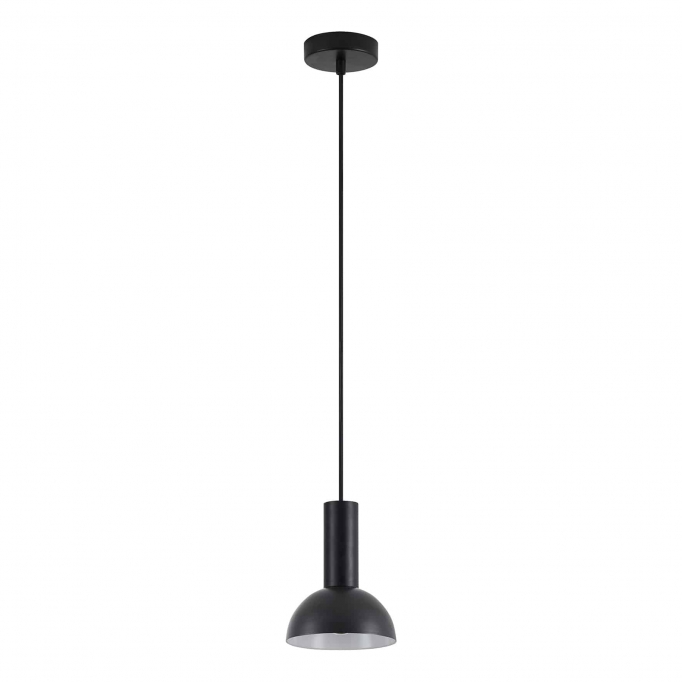 SE21-BL-4-MS3 ADEPT TUBE Black Pendant Black Metal Shade+