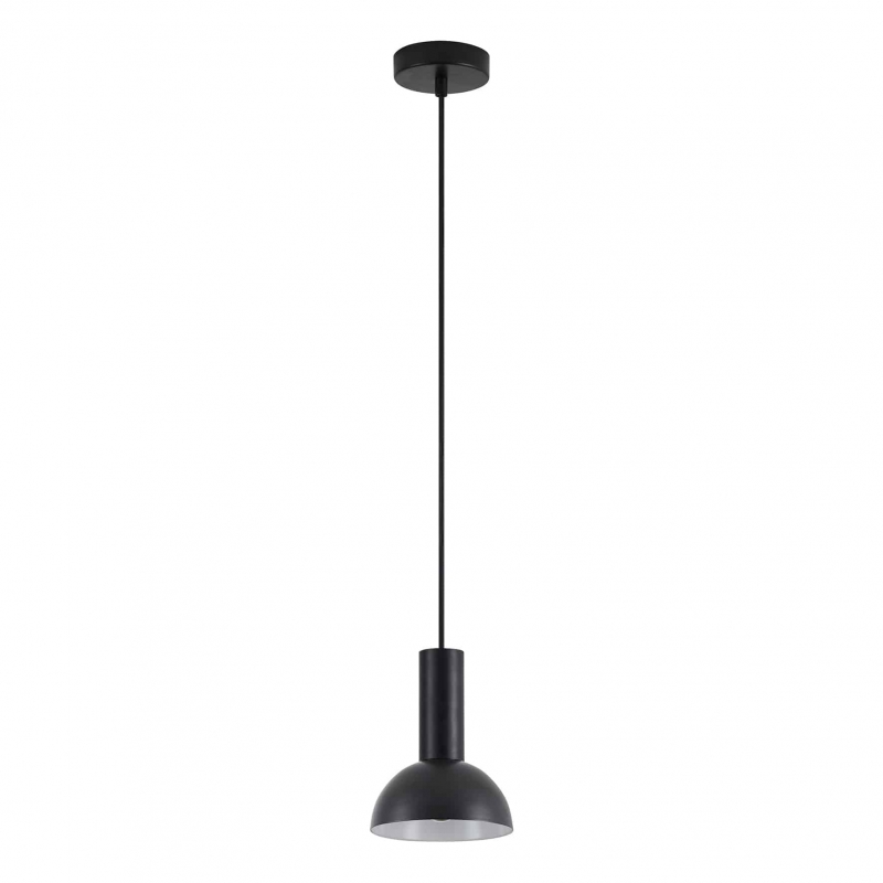 SE21-BL-4-MS3 ADEPT TUBE Black Pendant Black Metal Shade+