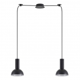 SE21-BL-4-BL2-MS3 ADEPT TUBE Black Pendant Black Metal Shade+