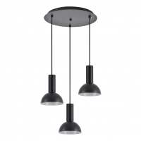 SE21-BL-4-3BL-MS3 ADEPT TUBE Black Pendant Black Metal Shade+ SE21-BL-4-3BL-MS3 ADEPT TUBE Black Pendant Black Metal Shade+