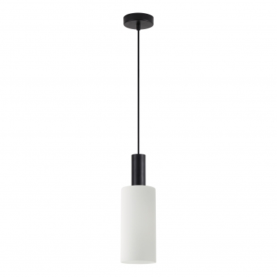 SE21-BL-4-GL3 ADEPT TUBE Black Pendant White Glass+