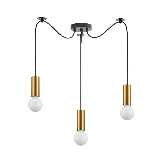 SE21-GM-4-BL3 ADEPT TUBE Gold Matt Pendant+