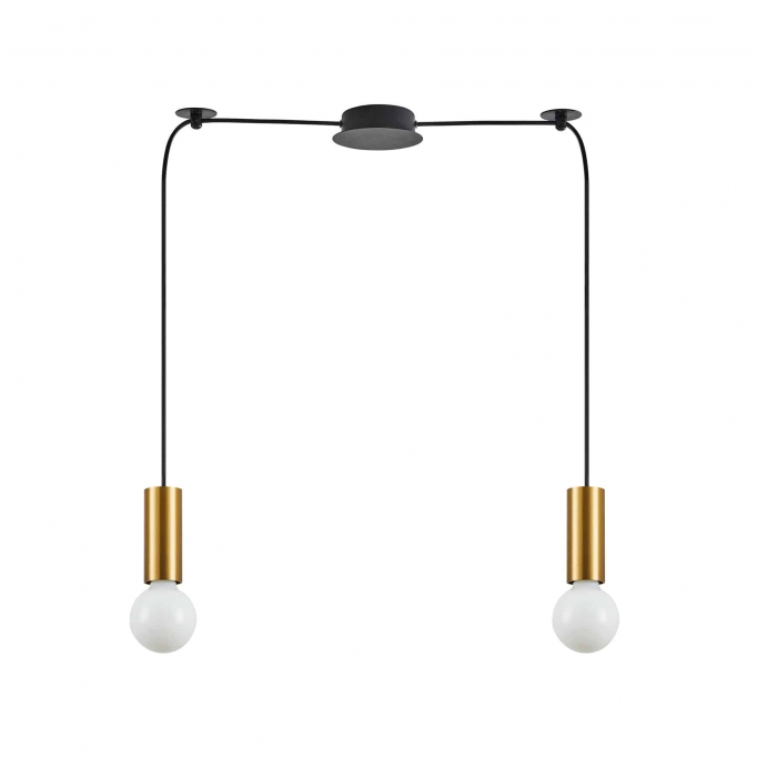 SE21-GM-4-BL2 ADEPT TUBE Gold Matt Pendant+