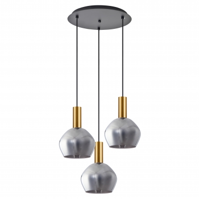 SE21-GM-4-3BL-GL2 ADEPT TUBE Gold Matt Pendant Smoked Glass+ SE21-GM-4-3BL-GL2 ADEPT TUBE Gold Matt Pendant Smoked Glass+