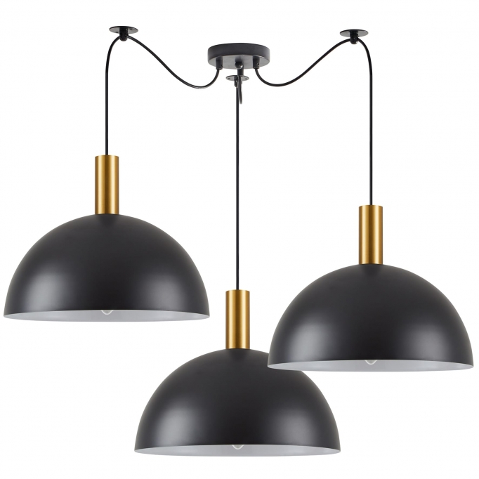 SE21-GM-4-BL3-MS40 ADEPT TUBE Gold Matt Pendant Black Metal Shade+