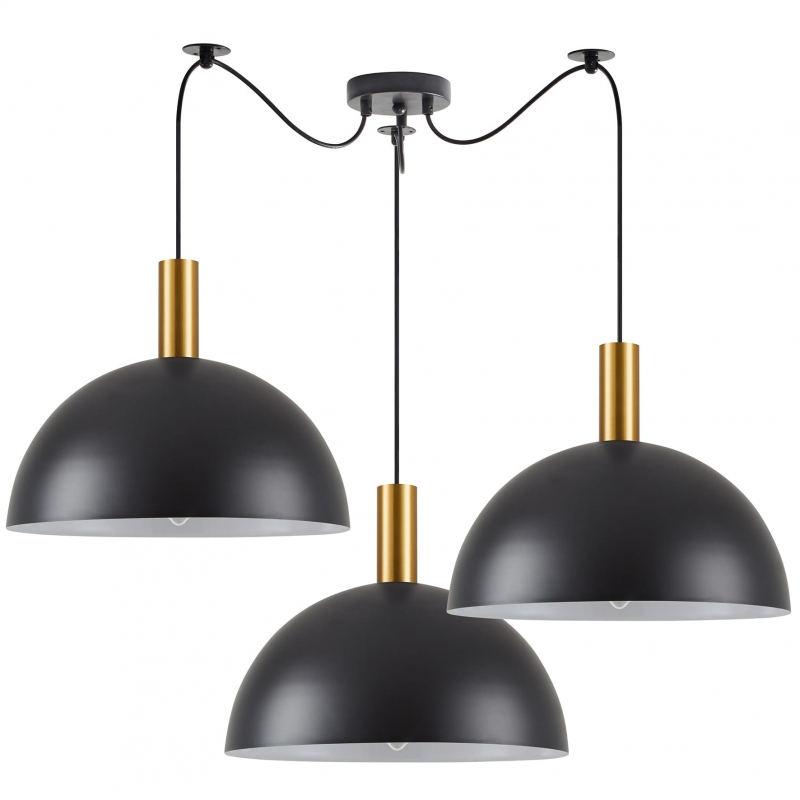 SE21-GM-4-BL3-MS40 ADEPT TUBE Gold Matt Pendant Black Metal Shade+