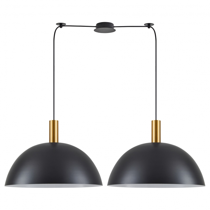 SE21-GM-4-BL2-MS50 ADEPT TUBE Gold Matt Pendant Black Metal Shade+