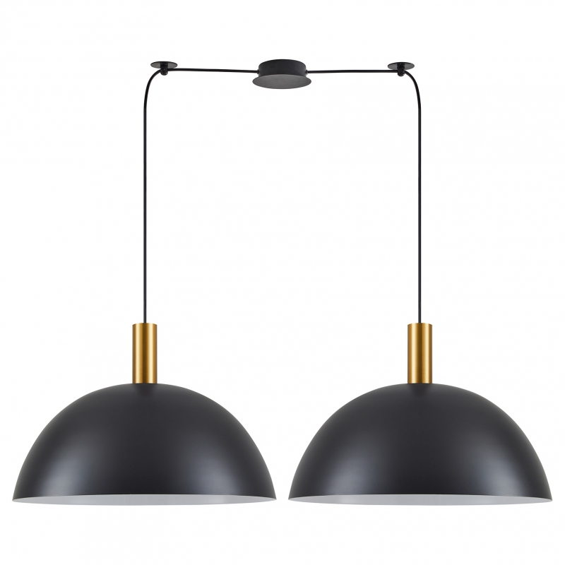 SE21-GM-4-BL2-MS50 ADEPT TUBE Gold Matt Pendant Black Metal Shade+