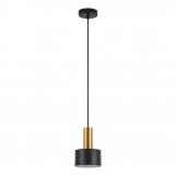 SE21-GM-4-MS1 ADEPT TUBE Gold Matt Pendant Black Metal Shade+