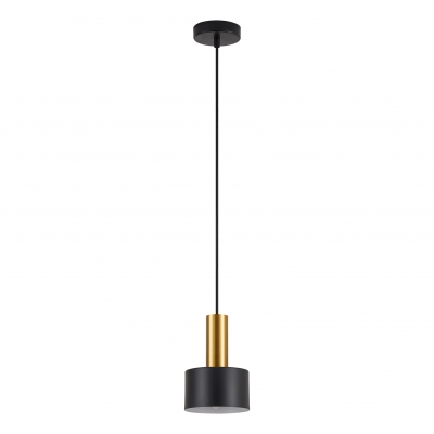 SE21-GM-4-MS1 ADEPT TUBE Gold Matt Pendant Black Metal Shade+