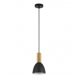 SE21-GM-4-MS2 ADEPT TUBE Gold Matt Pendant Black Metal Shade+