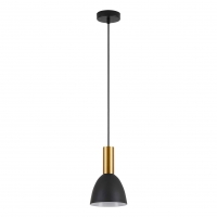 SE21-GM-4-MS2 ADEPT TUBE Gold Matt Pendant Black Metal Shade+