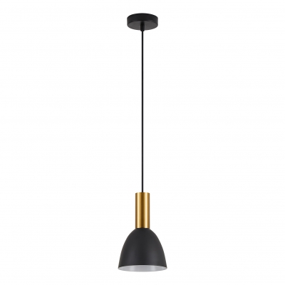 SE21-GM-4-MS2 ADEPT TUBE Gold Matt Pendant Black Metal Shade+