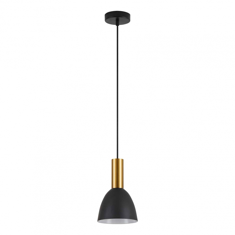 SE21-GM-4-MS2 ADEPT TUBE Gold Matt Pendant Black Metal Shade+