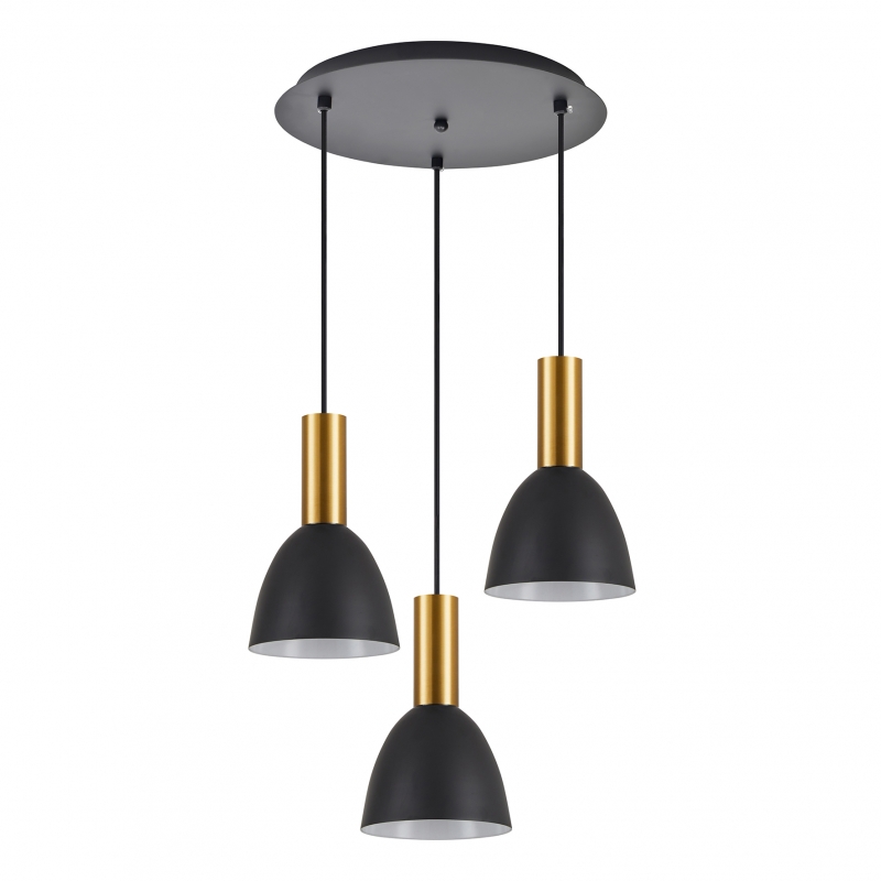 SE21-GM-4-3BL-MS2 ADEPT TUBE Gold Matt Pendant Black Metal Shade+ SE21-GM-4-3BL-MS2 ADEPT TUBE Gold Matt Pendant Black Metal Shade+