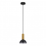 SE21-GM-4-MS3 ADEPT TUBE Gold Matt Pendant Black Metal Shade+