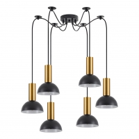 SE21-GM-4-BL6-MS3 ADEPT TUBE Gold Matt Pendant Black Metal Shade+ SE21-GM-4-BL6-MS3 ADEPT TUBE Gold Matt Pendant Black Metal Shade+